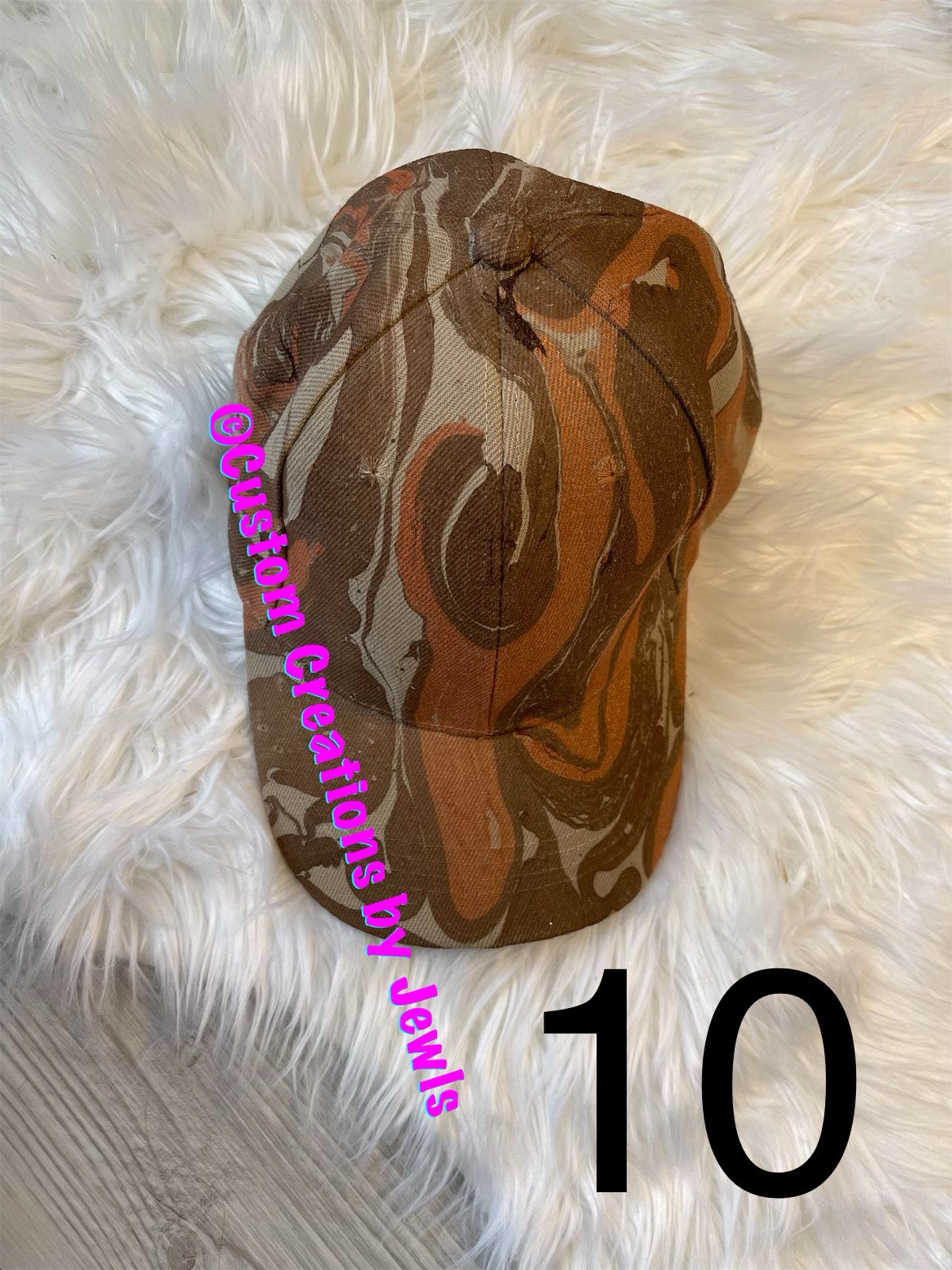 Marble dipped hat