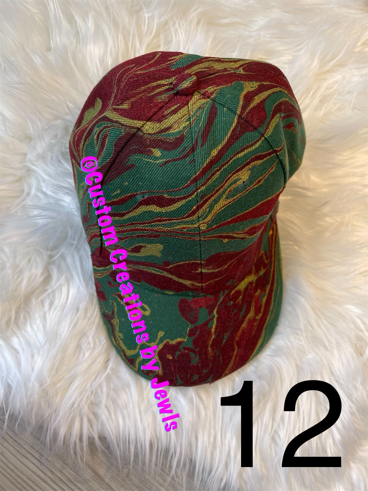 Marble dipped hat