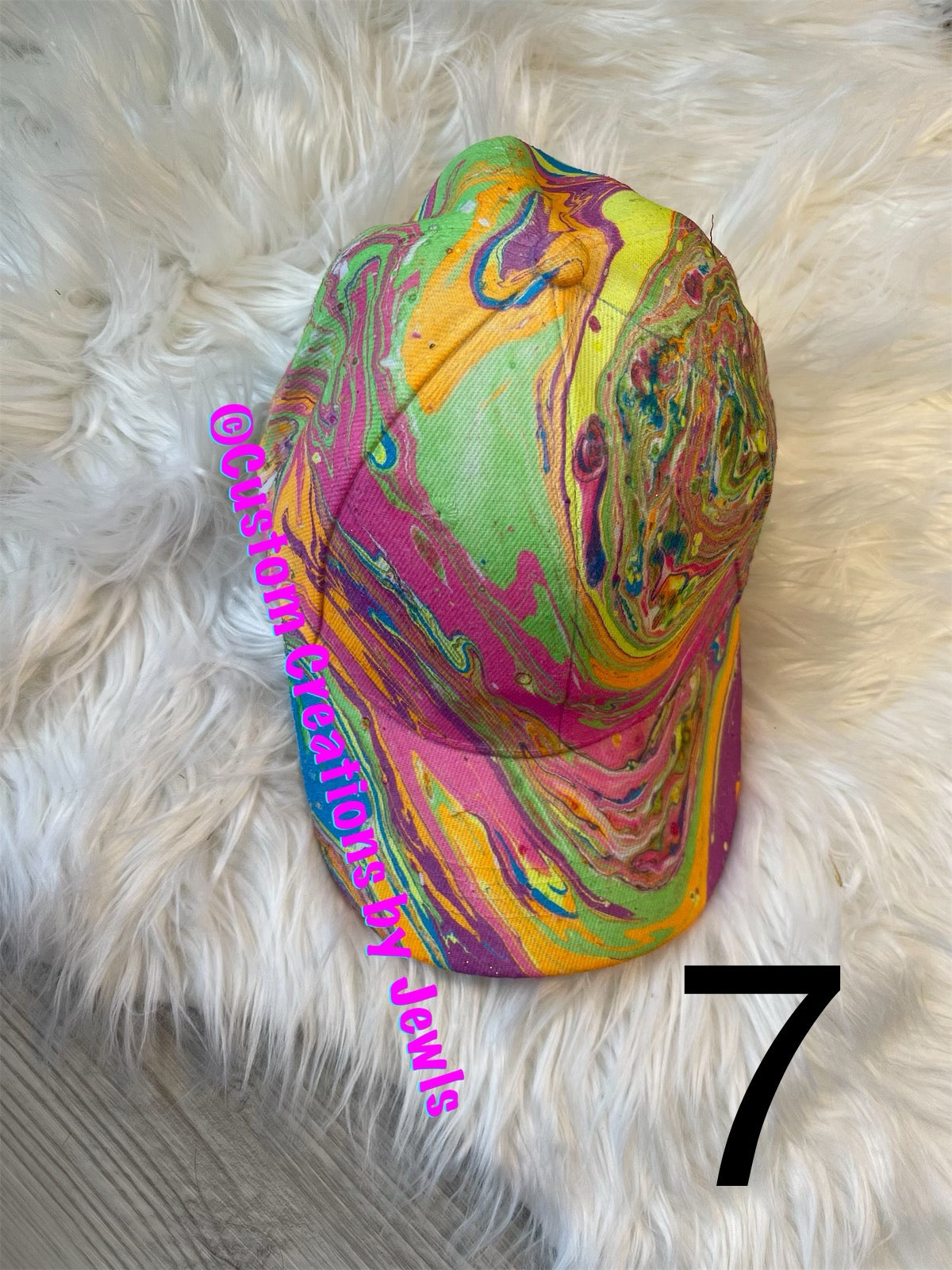 Marble dipped hat