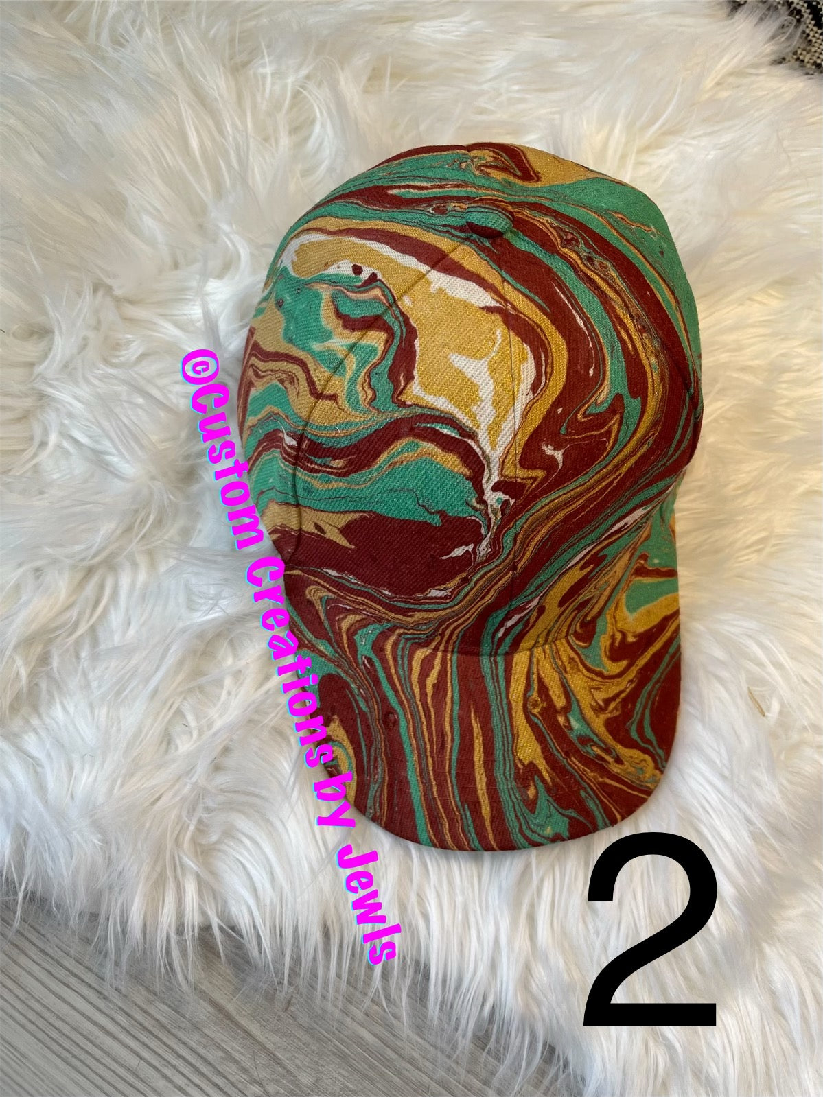 Marble dipped hat