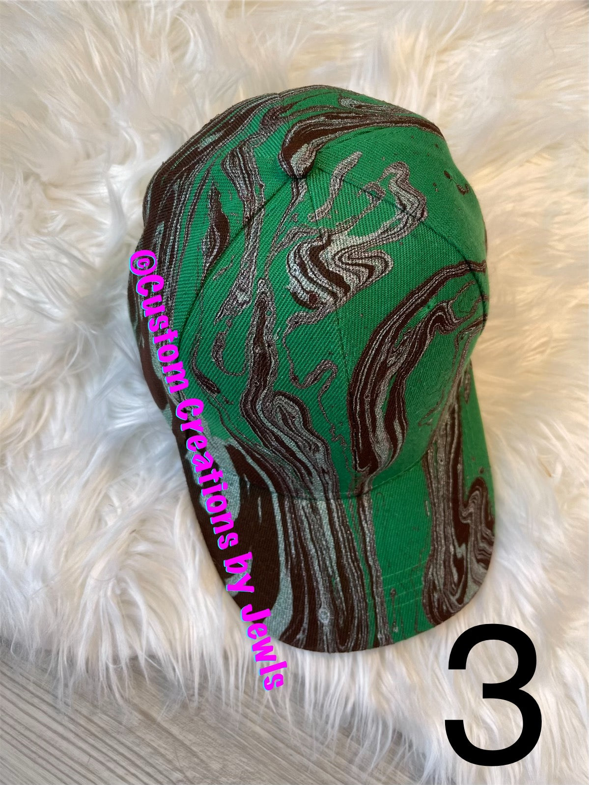 Marble dipped hat