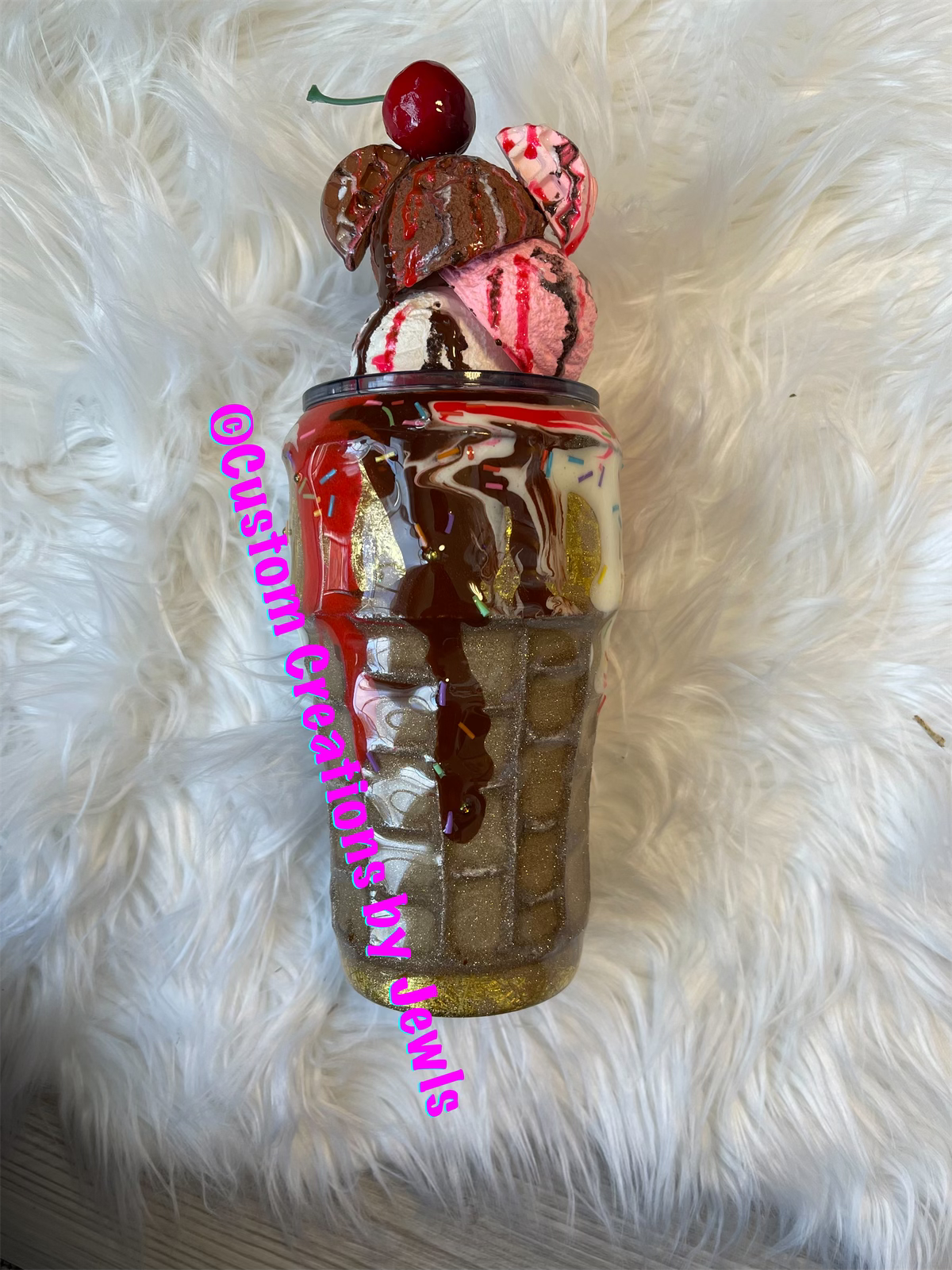 I scream you scream it’s ice cream 20oz tumbler with removable topper
