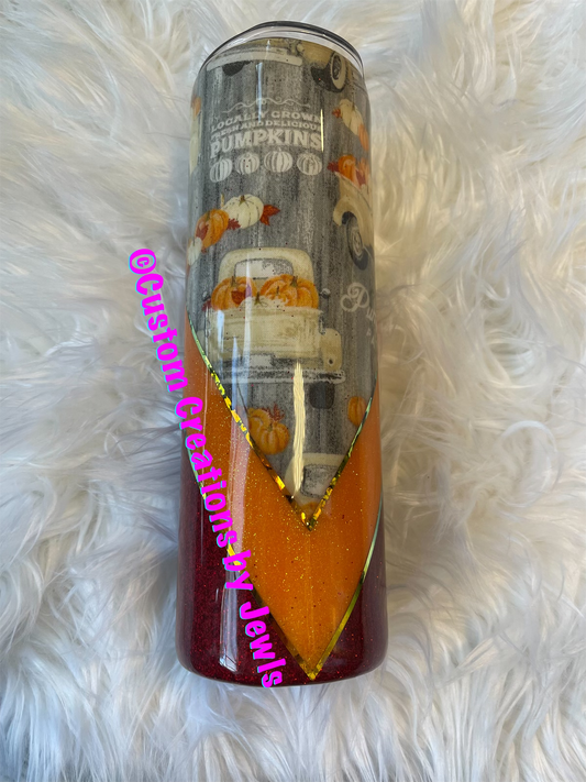 Old trucks and pumpkins 30oz tumbler