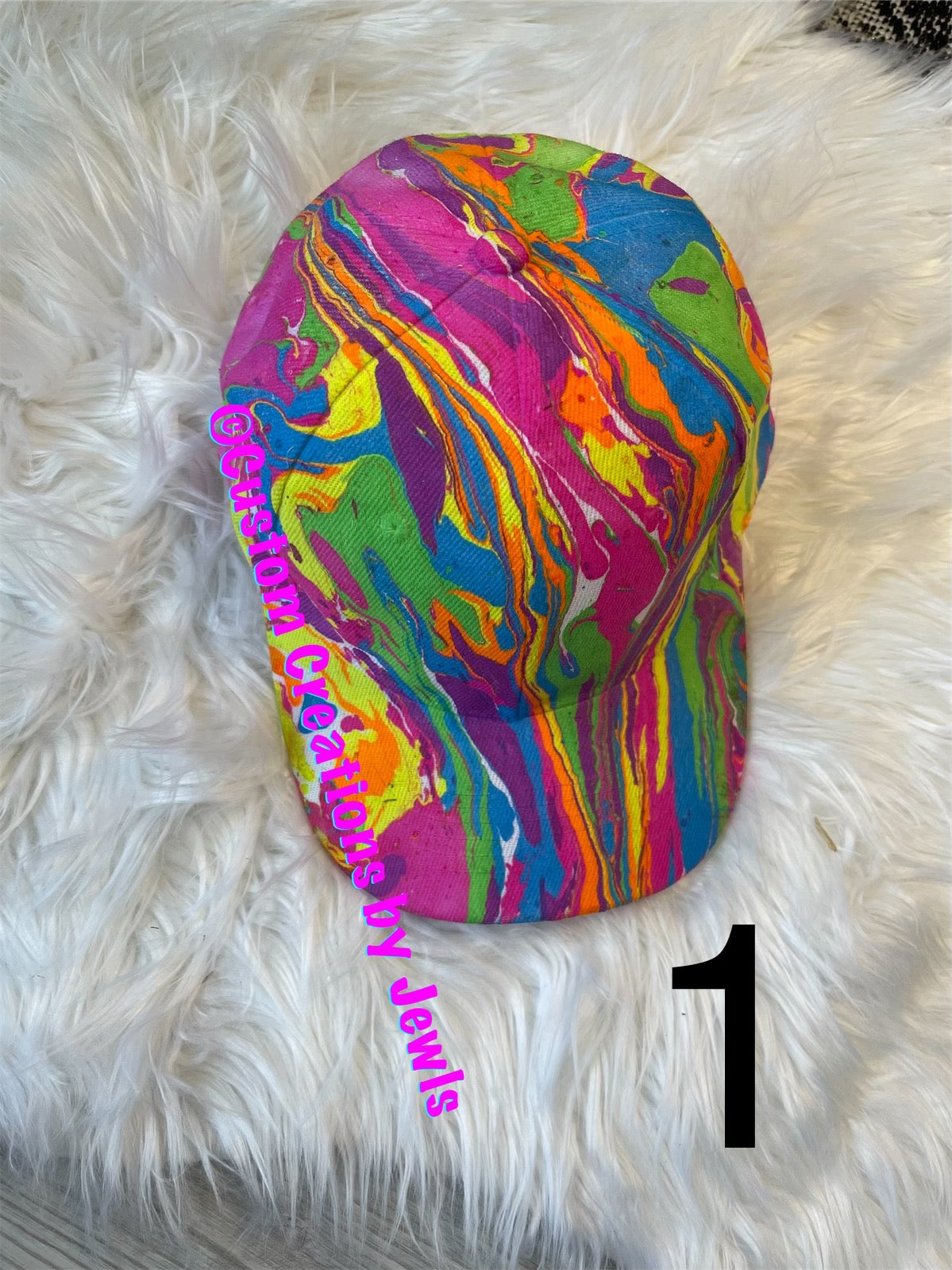 Marble dipped hat