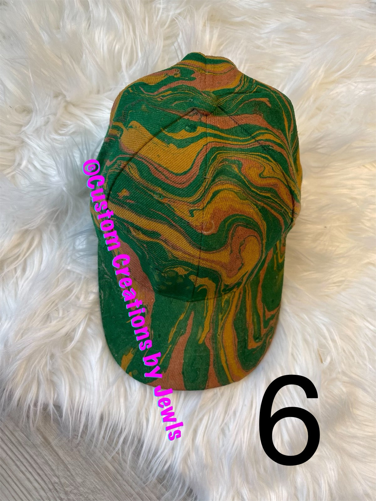 Marble dipped hat
